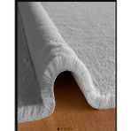 Comfort Halı Gri Tüylü Banyo ve Salon Halısı, Kaymaz Tabanlı, Makinede Yıkanabilir, Micro Polyester, 45x75 cm