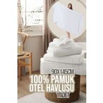 Comfort Home 100% Pamuk Otel Havlusu Banyo Havlusu 90x145 Cm - Beyaz