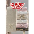 Comfort Home 12'li Yumuşak Söz Nişan Düğün Sünnet Konvoy Araba Havlusu Hediyelik El Mutfak Havlusu 30x50cm
