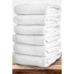 Comfort Home 6 Adet Beyaz Otel Havlusu El, Yüz Havlusu | Baş Havlusu 50x90 Cm %100 Pamuk