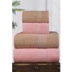 Comfort Home Mimosa 4'lü Banyo Havlu Seti | Çeyiz Seti | Havlu Takımı | 100% Pamuk