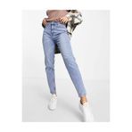 comfort jeans Kar Mavi Süper Yüksek Bel Comfort Likralı Esnek Mom Jean Kot Pantolon
