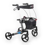 Comfort Plus Rolatör Yürüteç Gri | Alüminyum Şase, Katlanabilir 8” Frenli Tekerlekli, Oturaklı ve Se