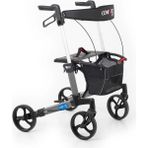 Comfort Plus Rolatör Yürüteç Gri | Alüminyum Şase, Katlanabilir 8” Frenli Tekerlekli, Oturaklı ve Sepetli Lux Model, Spirit-X3