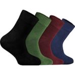 Comfort Serisi 4 'lü Unisex Bambu Organik Günlük Şeker Çorabı - Siyah - Lacivert - Bordo - Yeşil - 43 - 46