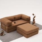 Comfort Serisi Yataklı Mini Köşe Koltuk, Kahve