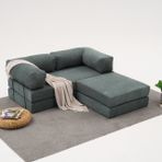 Comfort Serisi Yataklı Mini Köşe Koltuk, Yeşil