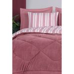 Comfort Set Yeni Nesil Wellsoft Yorganlı 2 Parça Tek Kişilik Soft Line Bordo - 155 x 215 cm