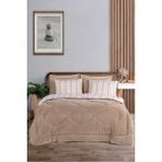 Comfort Set Yeni Nesil Wellsoft Yorganlı 3 Parça Çift Kişilik Soft Line Bej - 195 x 215 cm