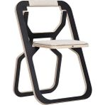 Comfy Delux Katlanabilir Yer Kaplamayan Siyah Plywood Kamp Sandalyesi