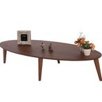 Comfy Home Elips Ceviz Orta Sehpa