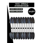 Comfy Siyah Yaylı Ayakkabı Kalıbı 35-38 Numara 10 Çift