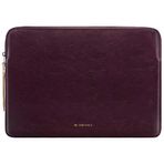 Comfyable 13 inç MacBook Pro M2 2022 M1 ve MacBook Air M2 M1 ile Uyumlu İnce Dizüstü Bilgisayar Kılıfı, PU Deri Çanta Su Geçirmez Bilgisayar Kılıfı Kılıf, Berry Brown