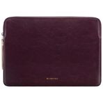 Comfyable Deri Dizüstü Bilgisayar Kılıfı 16 İnç MacBook Pro M4 2024 ve 15 İnç MacBook Air M4 M3 M2 2025, Berry Brown ile Uyumlu