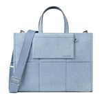 Comfyable Kadınlar için Laptop Çantası, Büyük Kapasiteli Denim Çanta, Hem Evrak Çantası hem de Seyahat, İş için Crossbody Omuz Çantası, Kot, Medium