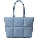 Comfyable Suya Dayanıklı Askılı Puffy Laptop/Tablet Tote Çanta - Denim - Mavi