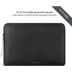 Comfyable Suya Dayanıklı Macbook Air/Pro 13.3" - 14" Laptop Kılıfı - M5/M4/M3/M2/M1 Uyumlu - Siyah - Siyah Naturel