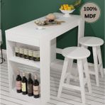 Comiet Çok Amaçlı Mdf Bar Mutfak Masası - Beyaz