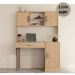 Comiet Karanfil Mdf Kitaplı Dolaplı Çalışma Masası - 120x165 - Açık Ceviz