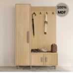 Comiet Karanfil Mdf Raflı Askılıklı Ayaklı Tasarım Portmanto Ayakkabılık