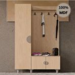 Comiet Ladin Mdf Raflı Askılıklı Ayaklı Tasarım Portmanto Ayakkabılık