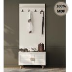Comiet Lavanta Mdf Ayaklı Tasarım Askılıklı Portmanto Ayakkabılık - Aytaşı
