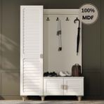 Comiet Lavanta Mdf Raflı Askılıklı Portmanto Ayakkabılık