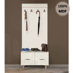 Comiet Menekşe Mdf Ayaklı Tasarım Askılıklı Portmanto Ayakkabılık