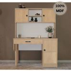 Comiet Meşe Mdf Kitaplıklı Dolaplı Çalışma Masası
