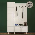 Comiet Zambak Mdf Raflı Askılıklı Ayaklı Tasarım Portmanto Ayakkabılık