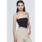 Comm-Ci Pixie Straplez Model Organik Pamuk Örme Siyah Kadın Body