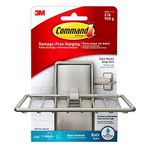 Command BATH34-SN-ES Sabun Dish, Saten Nikel, 1-Sap Dish, 2 Orta Su Geçirmez Şeritler Command