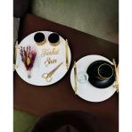 Commitment Gold Polyester Nişan Tepsisi krem