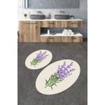 Comotex Banyo Paspası, Klozet Takımı, Yıkanabilir Halı, Kaymaz Taban Halı, Halı - Beyaz - 60 x 90 cm