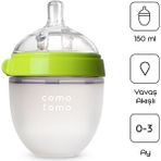 Comotomo 150 ml Antikolik Silikon Biberon 0-3 Ay Yavaş Akışlı Renkli ve Hijyenik Tasarım - 100 ml