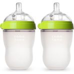 Comotomo Antikolik Silikon Biberon 2'li 250ML - Orta Akışlı (3-6 Ay) - 250 ml - Yeşil