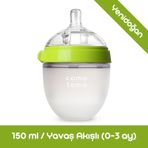 Comotomo Antikolik Yavaş Akışlı Yeşil Silikon Biberon 150 ML
