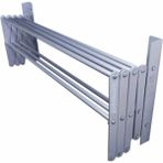 Compact Çamaşırlık 75 cm 7 Askılı Akordiyon Katlanır Duvara Monte - Açık Gri