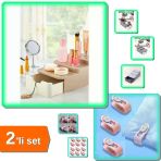 Compact Çekmeceli Standlı Makyaj Organizeri + 12 Adet Mandallı Yorgan Kılıfı Klips - 2Li Set W5l1j6