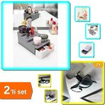 Compact Çekmeceli Ve Standlı Makyaj Organizeri + 2 Adet Araba Gözlük Tutacağı Klips - 2Li Set N3z7q5