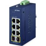 Compact Industrial 6-Port 10/100/1000T + 2-Port 100/1000X Sfp Ethernet Switch Tdrtr