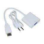Compaxe HDMI To VGA Çevirici Beyaz Renk HDMI Bağlantılı Cihazlar İçin Uyumlu