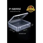 COMPAXE P-SERİSİ PB-1 ŞEFFAF PLASTİK BÜYÜK KUTU ( 22.5X20.5X7.5 CM )