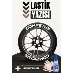 Competus Motosiklet Ve Otomobil Araç 3D Oto Lastik Yazısı Sticker Arma Seti – 8 Adet