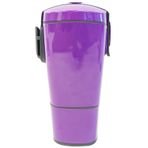 Compleat Unikia Lunchbox Energy Booster plastik sızdırmaz/mikrodalga fırına uygun/bulaşık makinesinde yıkanabilir köşeli , plastik, Mor, 18 cm