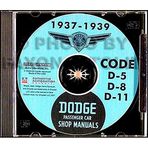 COMPLETE & UNABRIDGED 1937 1938 1939 DODGE D-5 and D-8 CAR REPAIR SHOP & SERVICE MANUAL & BODY MANUAL CD