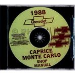 COMPLETE & UNABRIDGED 1988 CHEVROLET MONTE CARLO & CAPRICE FACTORY REPAIR SHOP & SERVICE MANUAL & BODY REPAIR MANUAL CD