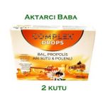 Complex 2 Kutu Organik Complex Bitkisel Drops Boğaz Pastili Bal, Propolis, Arı Sütü Ve Polenli 24 Drops - Antep Fıstığı - Kakao