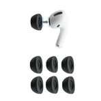 Comply Premium köpük kulak geçişi, AirPods Pro sürüm 2.0 ile uyumlu, orta boy, 3 çift, siyah, 44-50221-11