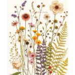 Composition book: Pressed Wildflowers Notebook | College Ruled | Elegant Journal with Botanical Ferns and Flower Design | 7.5 x 9.25 in, 100 Pages